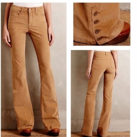 Anthropologie Pants - Anthropologie Pilcro & the letterpress stretch flare cords. EUC, dark tan.